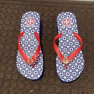 Tory Burch wedge sandals size 8.5